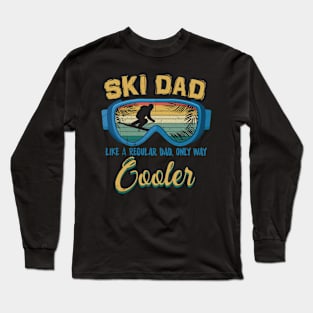 Mens Ski Dad Funny Winter Sports Skiing Lover Father's Day Long Sleeve T-Shirt